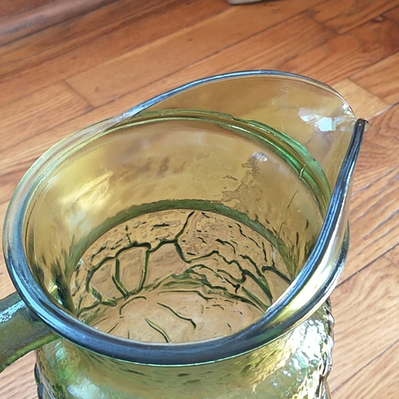 Vintage Green Glass Flower Vase Anchor Hocking - Picture 6 of 12